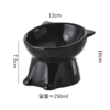 貓型陶瓷高腳碗-黑